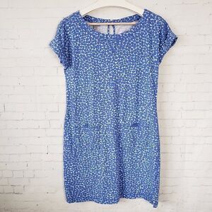 T By Talbots Dress Size XS Shift Front Pockets Stretch Geometric Print Short